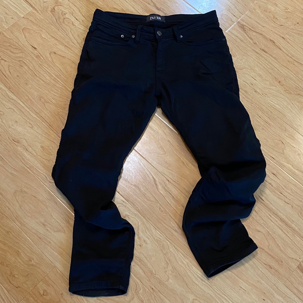 DU/ER Pimlico Performance No Sweat Relaxed Fit Pants Black 33x30 MFNS1001